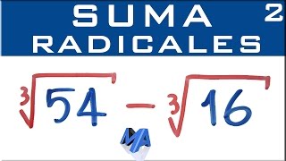 Suma y resta de radicales  Ejercicio 2 [upl. by Sorvats]