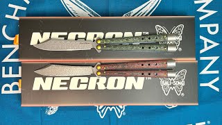 Benchmade Necron 99241 and 99242 Balisong GOLD CLASS Knives Review [upl. by Aramit]