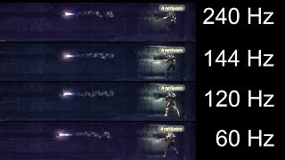 240hz vs 144hz vs 120hz vs 60hz Refresh Rate  Slow Motion Test [upl. by Urba793]