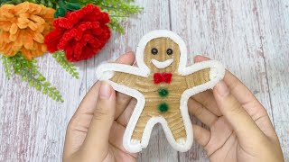 DIY gingerbread man ornament  Gingerbread Man Pipe Cleaner I Christmas Decorations Ideas [upl. by Searle]