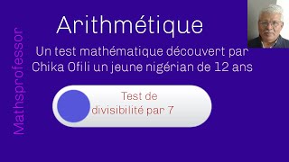 Test Mathématique découvert par Chika Ofili un jeune nigérian de 12 ans [upl. by Hoy587]