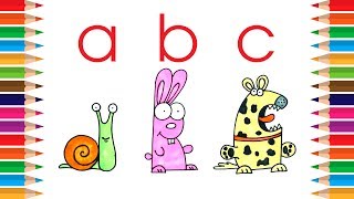 How to draw using letter A B C  Learn Drawing For Kids  Kids Art TV [upl. by Leach]