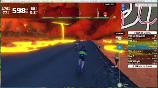 Zwift Race  Zwift Crit Racing Club  Volcano Circuit CCW  B  520690 [upl. by Erv]