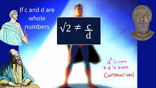 How to prove easily that √2 is irrational with chirpy help from Euclid Pythagoras and Theaetetus [upl. by Yelsnia]