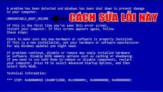 Chu Đặng Phú Sửa lỗi màn hình xanh UNMOUTABLE BOOT VOLUME  How to fix UNMOUTABLE BOOT VOLUME [upl. by Rehpotsrik]