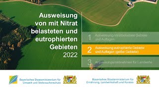 Ausweisung eutrophierter Gebiete und Auflagen gelbe Gebiete 2022 [upl. by Imak688]