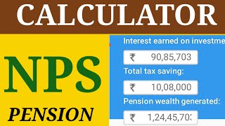 NPS Calculator  NPSNational Pension System  NPS calculator in Hindi 2020  NPS Pension Amount [upl. by Netneuq]