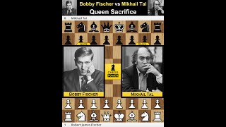 Fischer sacrificed queen against Tal  Fischer vs Tal 1961 [upl. by Narmis]