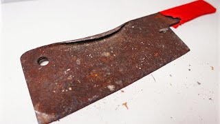 Damaged Rusty Cleaver Restoration Epoxy Handle [upl. by Claudy]