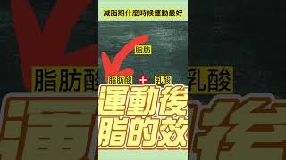 減脂期什麼時候運動最好？When is the best time to exercise during the fat loss period減肥運動燃脂 邱正宏shorts [upl. by Zipporah]