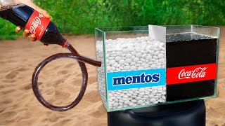 DIY Coca Cola and Mentos vs Aquarium  Best Experiments and Tests [upl. by Samoht]