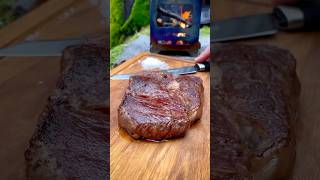 WAGYU🥩 in the WOODS🌲 ➡️ Too RAW🤮 or PERFECT😍⁉️ [upl. by Ire]