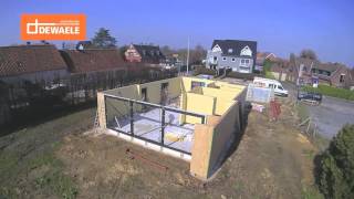 Montage van de houtskelet kijkwoning in De Pinte timelapse [upl. by Lev]