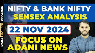 NIFTY PREDICTION FOR TOMORROW22 NOVEMBER BANK NIFTY PREDICTION NIFTY LIVE TRADING NIFTY STRATEGY [upl. by Xam449]