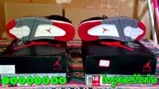 REAL VS FAKE aaa replica BRED 4 vs unauthorized authentic air jordan 4 [upl. by Morell]