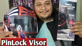 pinlock visor installing in shark helmetBangla tutorialayon the bangla vlogger [upl. by Anilahs720]