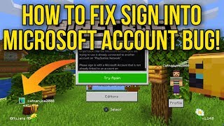 Minecraft BEDROCK EDITION  HOW TO FIX SIGN INTO MICROSOFT ACCOUNT BUG  PS4 Bedrock Edition [upl. by Ayotac]