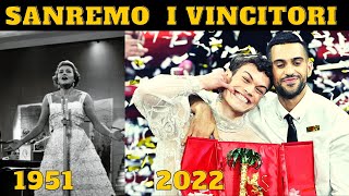 TUTTI I VINCITORI DI SANREMO 2022  1951 CHI HA VINTO SAN REMO [upl. by Attenoj737]