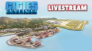 Cities Skylines this airport help me  LIVESTREAM  Oceania [upl. by Branen]