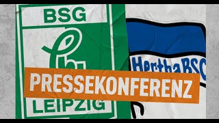 Pressekonferenz zum Spiel BSG Chemie Leipzig gegen Hertha BSC II [upl. by Shaff]