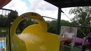 Yellow Kamikaze Water Slide at Palatinus Aquapark [upl. by Ocsic]