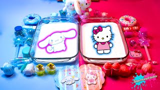 Mezclando Hello Kitty VS Cinnamoroll en Slime Fluffy  Supermanualidades [upl. by Auop]