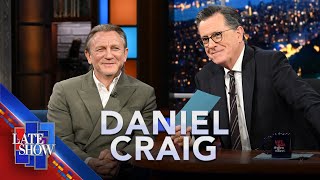 Daniel Craig Finally Teaches Stephen Colbert The Correct Way To Say quotDaniel Craigquot [upl. by Ellynad633]