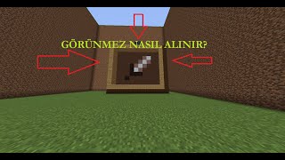 Minecraftta görünmez eşya çerçevesi nasıl alınır [upl. by Ydderf]