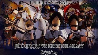 Roblox Napoleonic Wars  Hungary vs British Army  JG Sztaray 83124 [upl. by Eniamrahs]