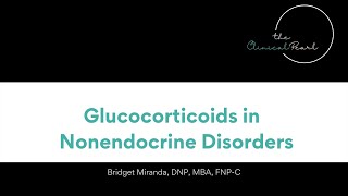 Glucocorticoids in Nonendocrine Disorders  Pharmacology [upl. by Hsetim]