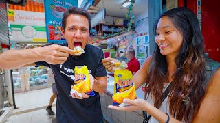 First Time in Costa Rica 🇨🇷 COSTA RICAN STREET FOOD Tour in San Jose [upl. by Trebreh]