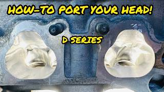 HOWTO PORT YOUR CYLINDER HEAD  VALVE LAPPING DIY DSERIESdiy porting honda dseries d16 [upl. by Karil]