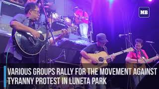 Various groups gather in antityranny rally at Luneta Park [upl. by Haramat]