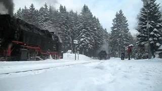 Winter auf der Brockenbahn  Februar 2012 [upl. by Nosidam]