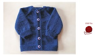 Babyjacke stricken Schritt für Schritt andere Größen siehe Infobox [upl. by Notsehc]