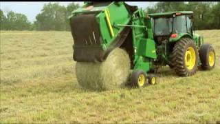 John Deere auto tie baler RDO Equipment Co 458 standard [upl. by Denver]