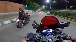 city chill night ride।। gpx demon vs cb150x vs r15 v3 vs gixxer sf।। city run [upl. by Nogas]