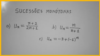 Sucessões monótonas crescente e decrescente [upl. by Azeel]