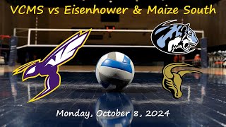 VCMS vs Eisenhower amp Maize South Volleyball — Monday October 7 2024 [upl. by Jansen]