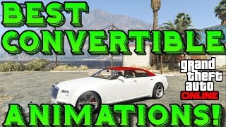 GTA 5 Online Top 11 Best Convertible Drop Top Animations [upl. by Adnanref]