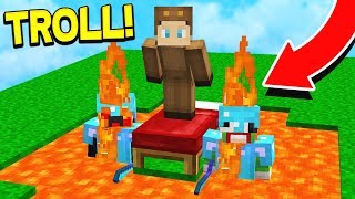 TROLLING YOUTUBERS ON MINECRAFT BEDWARS Minecraft Trolling [upl. by Lek]