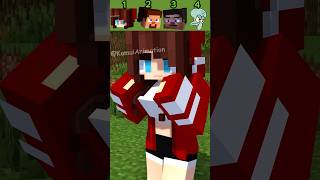 IS JJS SISTER DEALING WITH THE BLOCKS FASTEST  minecraftanimation minecraft [upl. by Arretal545]