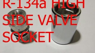 Auto AC R134a high side valve socket tool Removal Install GM [upl. by Neira]