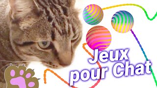 JEUX POUR CHAT  Mettez votre chat devant cette vidéo pour attraper des pelotes de laine et ficelles [upl. by Airliah]