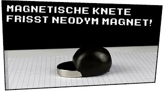 Magnetische Knete frisst Neodym Magnet Zeitraffer  Heimexperimente 21 [upl. by Aynod957]