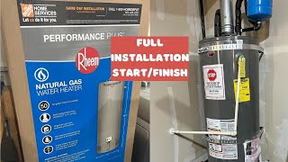 Rheem gas water heater installation process from start to finish what you need to know [upl. by Dlonra]