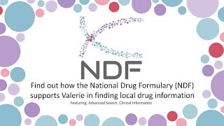 Find out how the National Drug Formulary support Valerie in finding the drug information she needs [upl. by Checani]