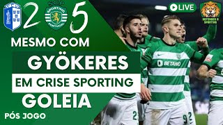 ALERTA CM  SPORTING VENCE EM VIZELA MESMO COM GYÖKERES EM CRISE 🟢⚪ RESUMO VIZELA 25 SPORTING 🦁 [upl. by Sherm]