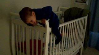 Noah Climbing out of Crib [upl. by Itsirk263]