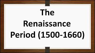 The Renaissance period  History of English Literature  Explanation [upl. by Emmons]